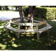 banc public en bois / en pin / avec dossier / pour espaces verts