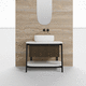 console pour lavabo en métal