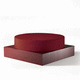 pouf contemporain / en tissu / en MDF laqué / carré