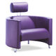 fauteuil contemporain / en cuir / en tissu / avec repose-tête