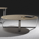 table basse contemporaine / en verre trempé / en verre laqué / en marbre