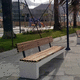 banc public contemporain / en bois exotique / en pin / en béton armé