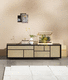 buffet design scandinave / en chêne / en placage de bois / en MDF