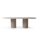 table contemporaine / en aluminium / avec piètement en métal / rectangulaire