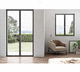 porte d'intérieur / en aluminium / coulissante / contemporaine