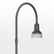 lampadaire urbain / contemporain / en acier inoxydable / avec diffuseur en verre trempé