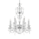 lustre classique / en cristal / en laiton chromé / fait main