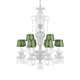lustre classique / en cristal / en laiton chromé / fait main