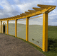 pergola autoportée / en aluminium / en aluminium peint / sur mesure