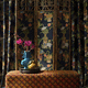 tissu pour la décoration intérieure / à rayures / à motif floral / à motif scène