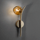 applique murale contemporaine / d'intérieur / en métal / en verre fumé