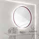 miroir mural / contemporain / rond / en métal