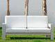 canapé contemporain / de jardin / en tissu / blanc