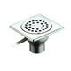 siphon de sol en inox / pour espace public / avec grille / vertical