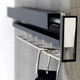 porte-ceinture pour armoire / en aluminium / noir / coulissant