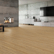 parquet contrecollé / en chêne / brossé / verni