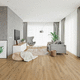 parquet contrecollé / en chêne / verni / préverni