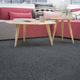 moquette tuftée / en microfibre / uni / grise