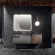meuble vasque mural / en verre / en Corian® / contemporain