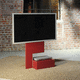 support TV sur pied contemporain / avec support pour lecteur DVD / fixe / en acier