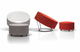 pouf contemporain / en mousse / rond / à roulettes