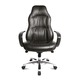 fauteuil de direction contemporain / en cuir / en métal / avec dossier haut