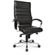 fauteuil de direction contemporain / en cuir / en métal / avec dossier haut