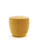pouf contemporain / en tissu / en cuir / rond