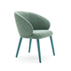 chaise contemporaine / d'intérieur / en tissu / en cuir