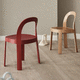 chaise contemporaine / d'intérieur / en cuir / en chêne