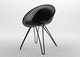 chaise design original / en tissu / résidentielle / sans accoudoirs