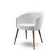 chaise contemporaine / d'intérieur / en tissu / avec piètement en hêtre