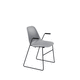 chaise contemporaine / d'intérieur / en polypropylène / avec piètement en acier chromé