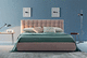 lit double / simple / contemporain / tapissé
