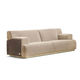 canapé contemporain / en velours / en cuir / beige