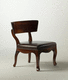 chaise classique / d'intérieur / en cuir / avec piètement en bois
