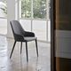 chaise contemporaine / d'intérieur / en simili cuir / avec piètement en métal