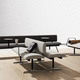 banquette modulable / contemporaine / en tissu / en cuir