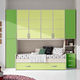 chambre d'enfant verte / en bois laqué / mixte