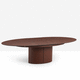 table à manger contemporaine / en bois / avec piètement en métal peint / rectangulaire