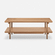 sellette contemporaine / en chêne / avec piètement en bois / rectangulaire
