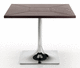 table contemporaine / en bois / avec piètement en métal / carrée