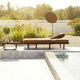bain de soleil contemporain / en tissu / en métal / pour plage de piscine