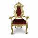 fauteuil design nouveau baroque / en velours / en bois massif / contract