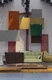 canapé contemporain / en tissu / vert / en bois