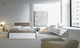 lit double / contemporain / tapissé / en cuir