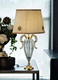 lampe de table / en métal / en cristal / en soie