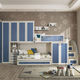 chambre d'enfant bleue / en bois laqué / pour garçon