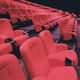 fauteuil de cinéma en tissu / en métal / professionnel / rouge