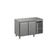 comptoir réfrigéré pour cuisine professionnelle / 2 portes / sans tiroir / en inox